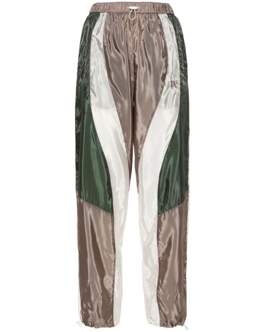 Palm Angels Green Logo-Embroidered Track Pants