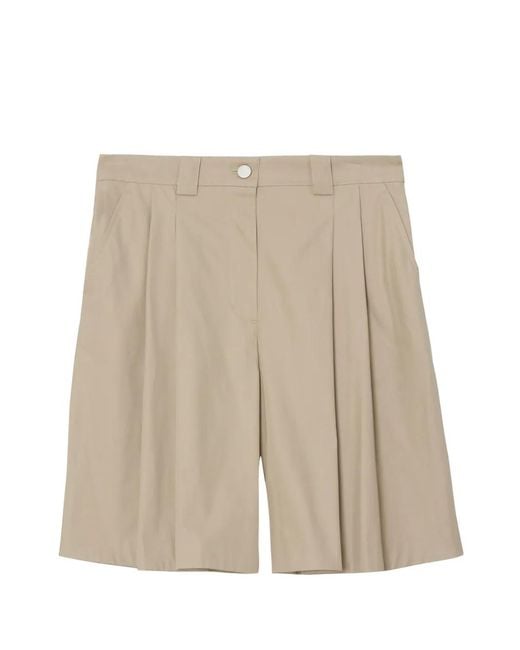 3.1 Phillip Lim Natural Pleated Colour-Block Shorts