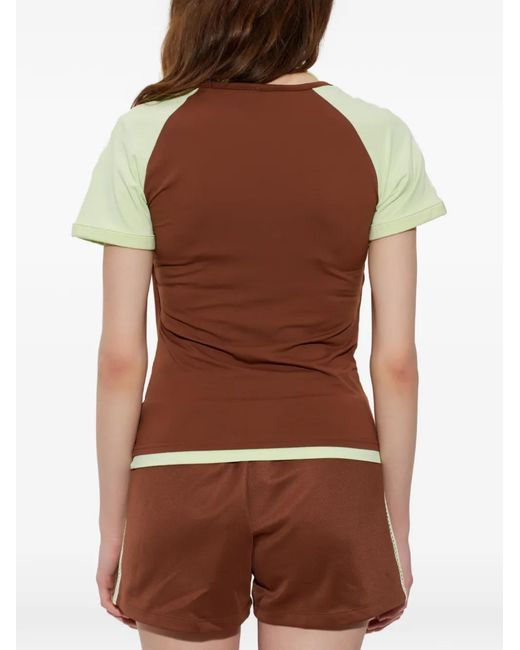 Adidas Brown Summer Glow Layered-Effect T-Shirt
