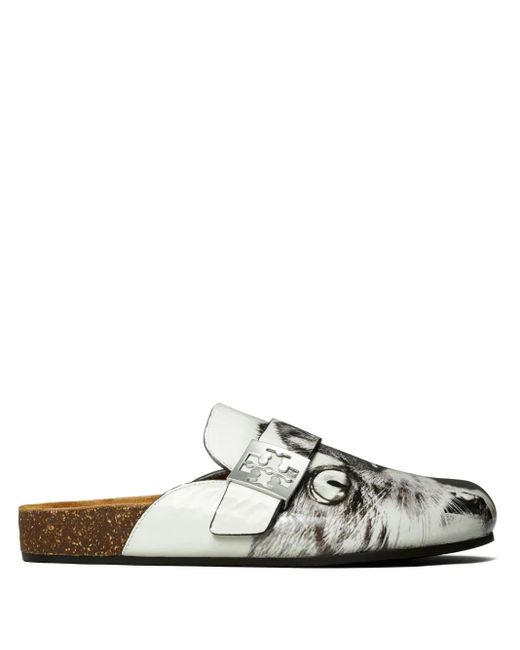 Tory Burch White Mellow Mules