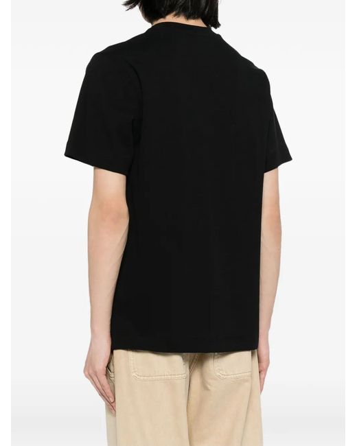 Jacquemus Black Grosgrain-Logo T-Shirt for men