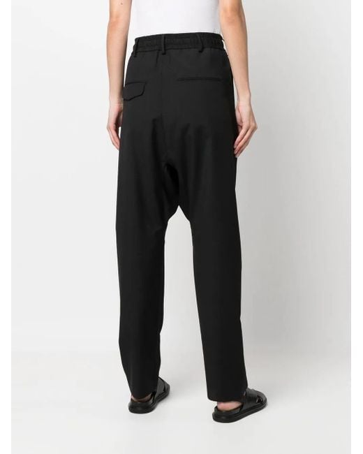 Gabriele Pasini Black Drawstring Drop-Crotch Trousers