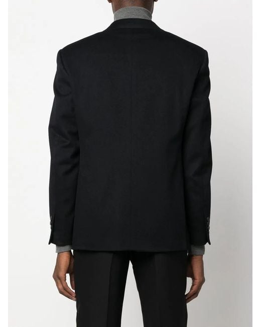 Canali Black Single-Breasted Cashmere Blazer for men