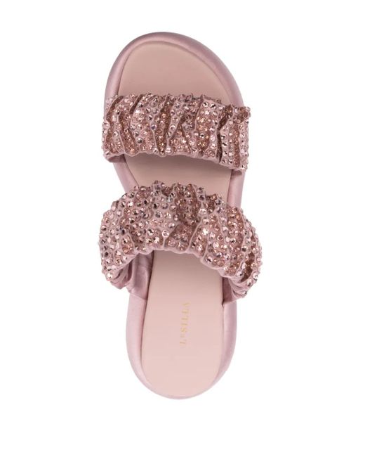 Le Silla Pink Aiko 80Mm Satin Sandals