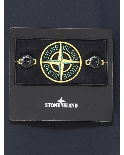 Stone Island Blue Logo Blouson Jacket for men
