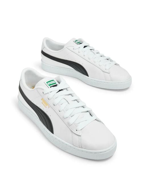 PUMA White Basket Classic Xxi Leather Sneakers for men