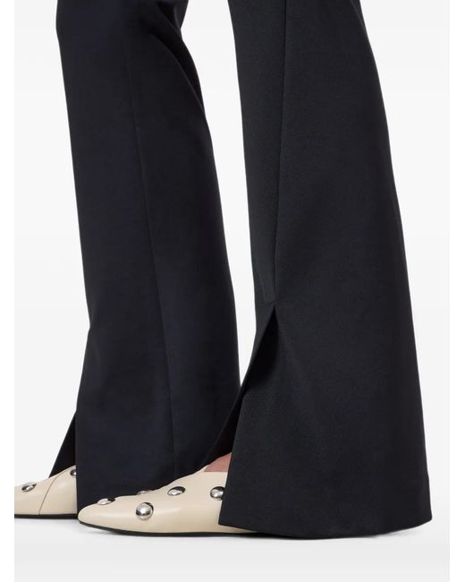 Closed Blue Split-Hem Flared Trousers