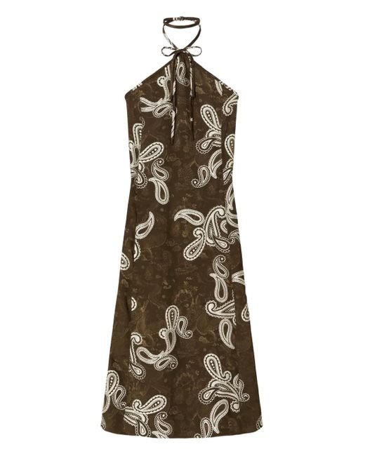 Robe Mi-Longue À Motif Cachemire Tory Burch en coloris Natural
