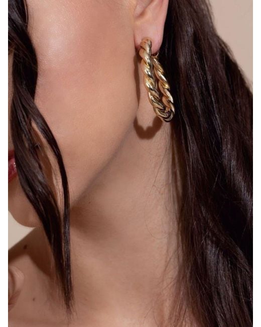 Jennifer Fisher Metallic Lilly Twisted Hoop Earrings
