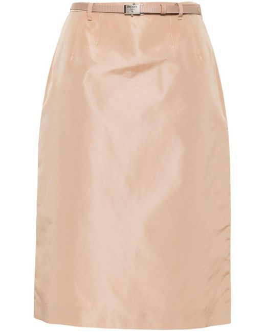 Prada Natural Faille Skirt