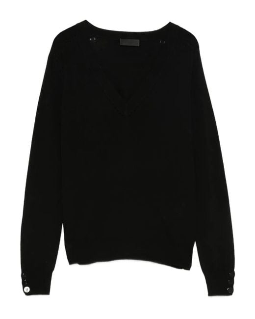 Pull Boutonné À Col V Liu Jo en coloris Black