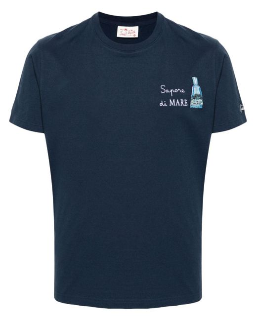 X Gin Mare cotton T-shirt di Mc2 Saint Barth in Blue da Uomo