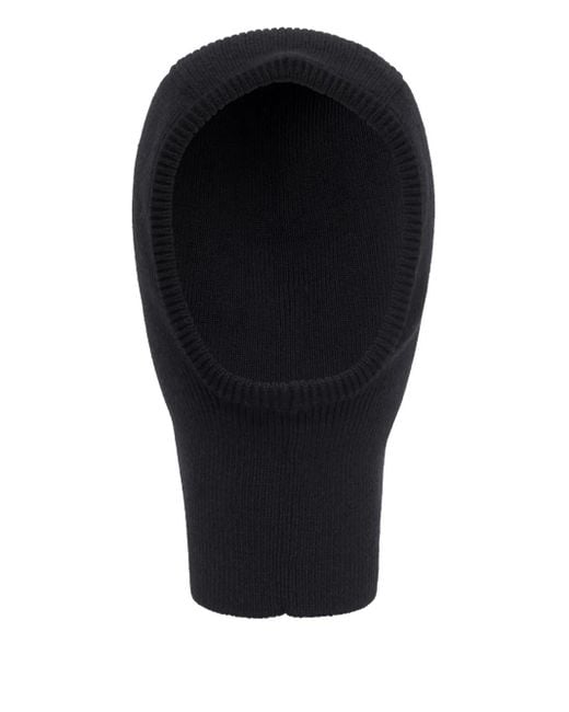 MARINE SERRE Black Wool Balaclava
