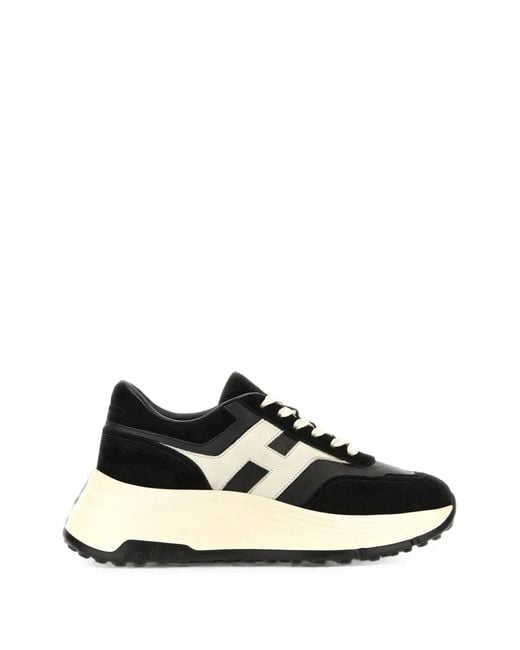 Hogan Black Hi-Fi Suede Sneakers