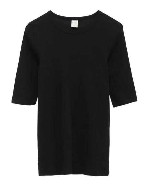 Flore Flore Black Three-Quarter Sleeve T-Shirt