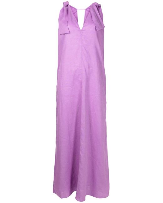 Vestido con detalle de lazo Adriana Degreas de color Purple