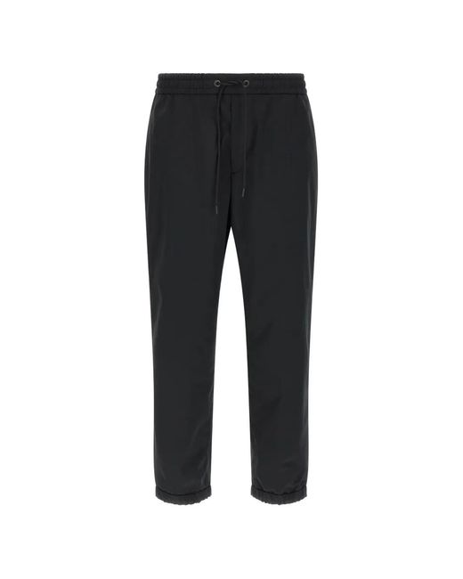 Moncler Black Logo-Patch Track Pants for men