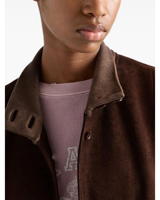Prada スエード ジャケット Brown