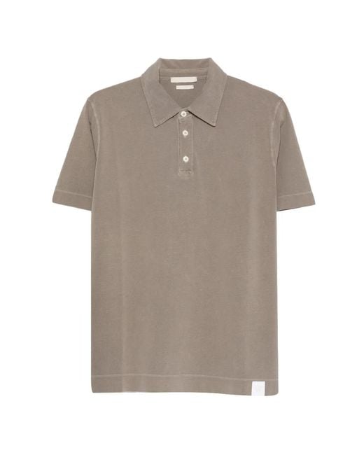 Daniele Fiesoli Gray Buttoned Polo Shirt for men