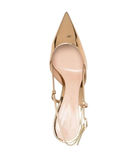 Gianvito Rossi Yellow Ascent 85Mm Slingback Pumps