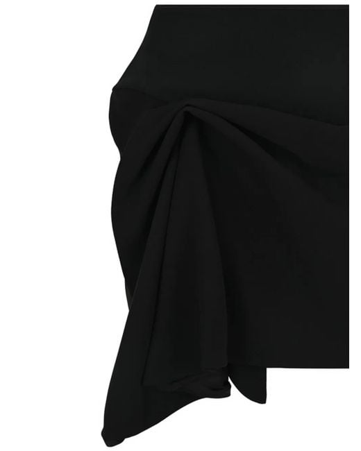 Maticevski アシンメトリー ジップミニスカート Black