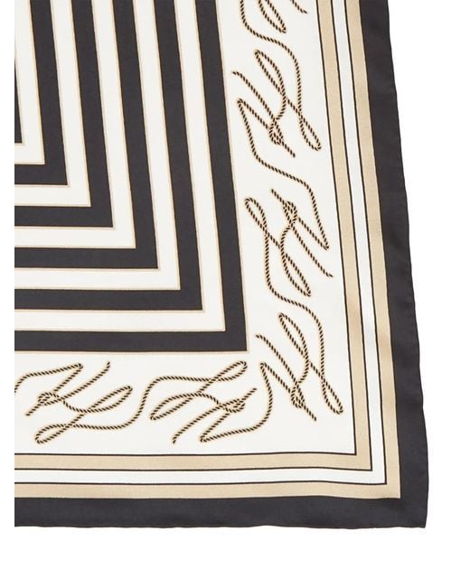Karl Lagerfeld Black K/Autograph Silk Scarf