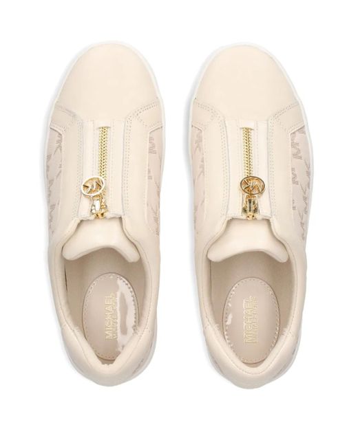 MICHAEL Michael Kors Brown Keaton Zip-Detail Sneakers