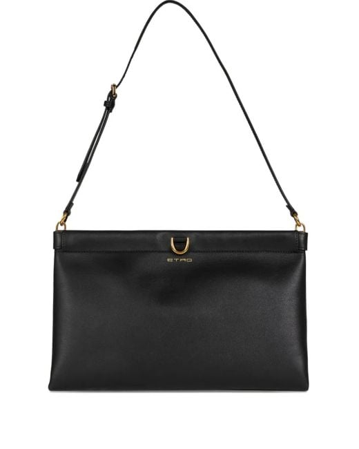 Etro Talk レザークラッチバッグ M Black