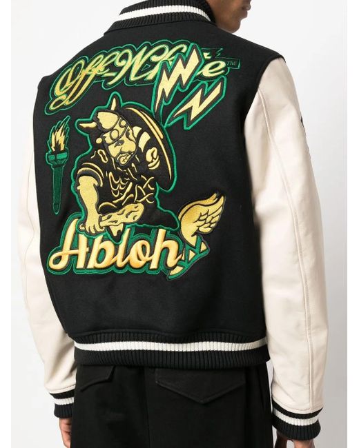 Off-White c/o Virgil Abloh Black Off Graphic Varsity Sn24 for men