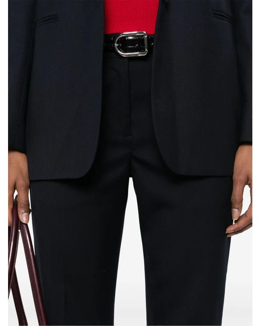 Paul Smith Blue Pressed-Crease Wool Trousers
