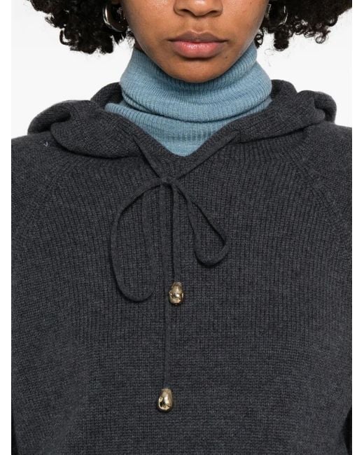 Fabiana Filippi Black Wool Blend Hoodie