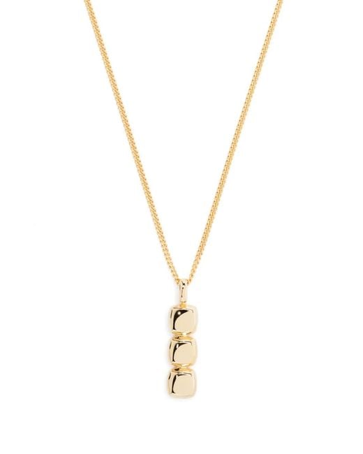 Tom Wood Metallic Mini Cushion Pendant Necklace