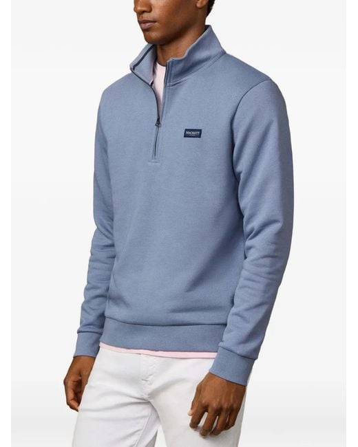 Hackett Blue Heritage Quarter-Zip Sweater for men