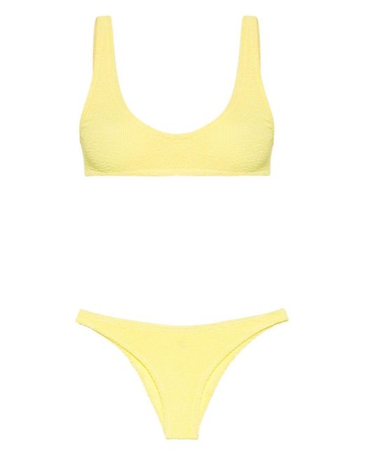 Bikini Naomi con effetto stropicciato di Mc2 Saint Barth in Yellow