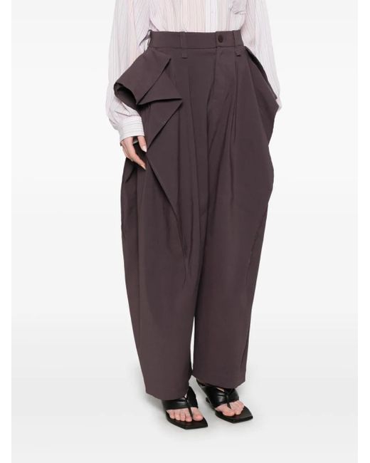 Issey Miyake Blue Draped Trousers