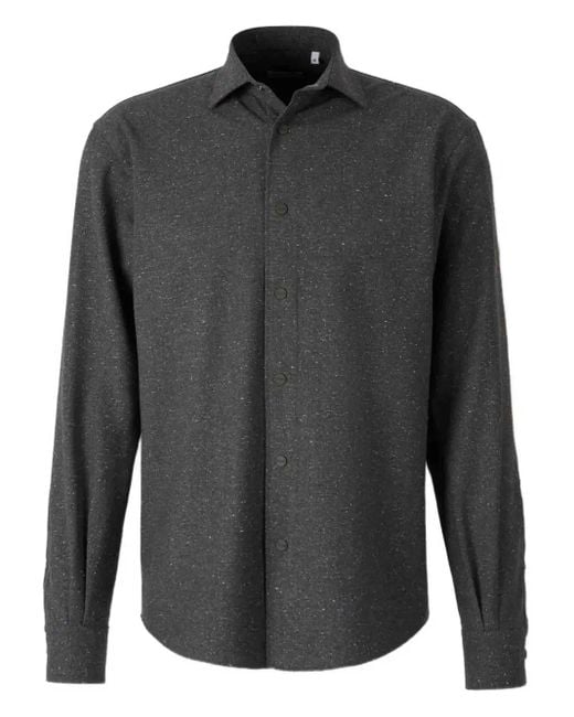 Surchemise En Laine Texturée Herno pour homme en coloris Gray