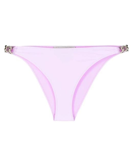 Stella McCartney Pink Logo Embellished Bikini Bottoms