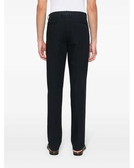 Boglioli Black Pressed-Crease Trousers for men