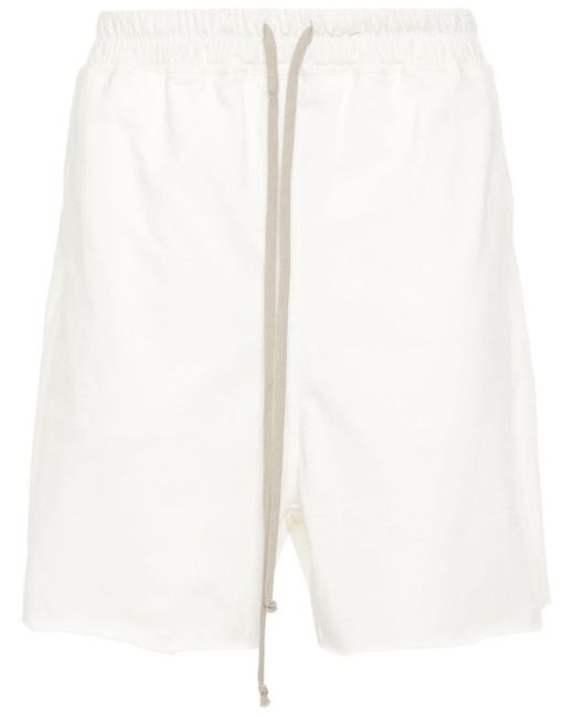 Pantalones cortos de chándal de tejido jersey Rick Owens de hombre de color White