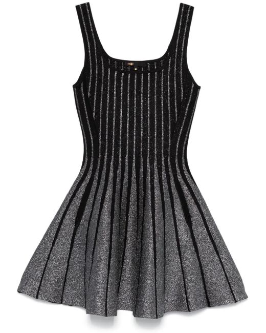 Maje Black Glittered Mini Dress