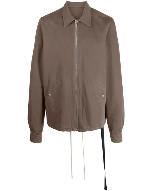 Rick Owens Hemdjacke Mit Kordelzug in Brown für Herren