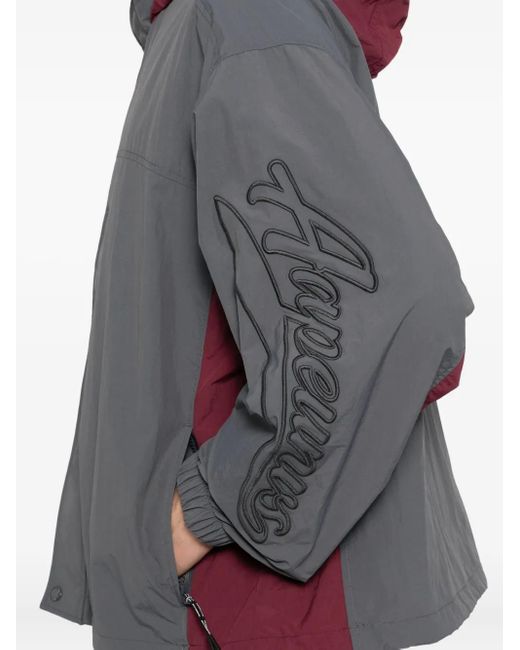 Aape By A Bathing Ape Gray Logo-Embroidered Jacket for men