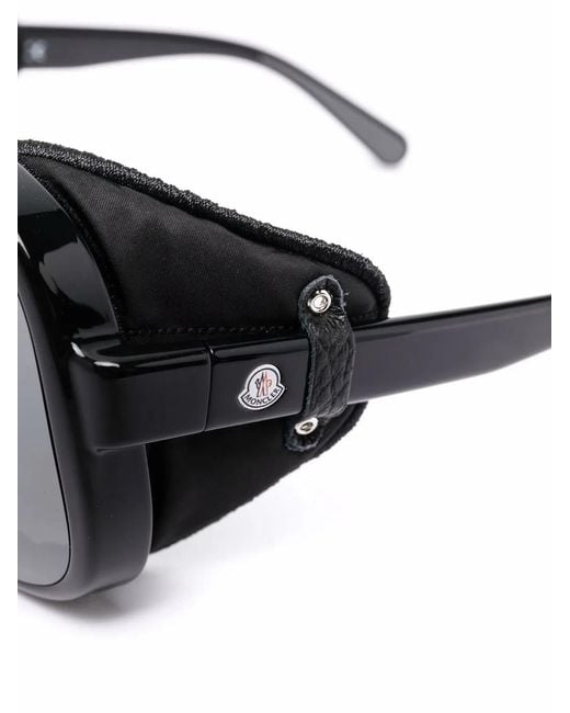 Moncler Black Diffractor Pilot-Frame Sunglasses