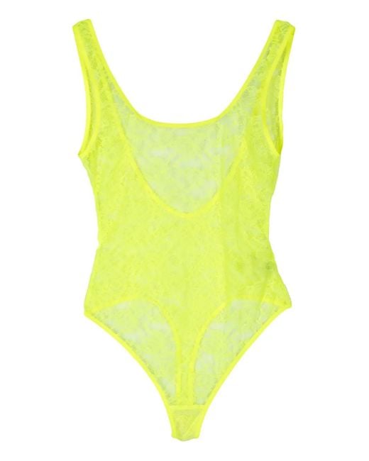 Body Flashback Néon con espalda abierta Maison Close de color Yellow