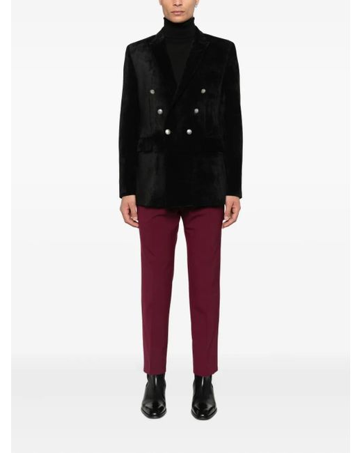 Karl Lagerfeld Red Pleated Side-Pocket Trousers for men