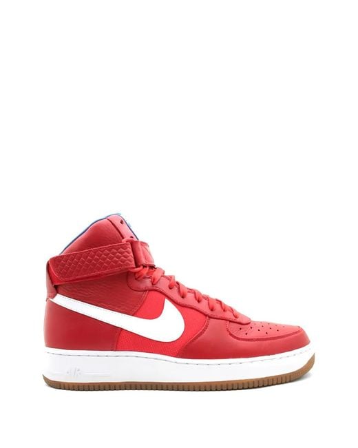 Nike Red Air Force 1 High High Top Sneakers for men