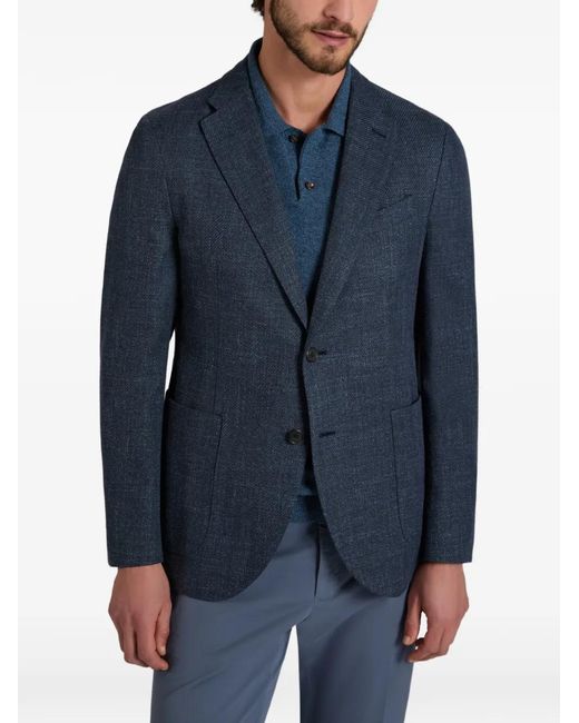 Slowear Blue Mélange-Effect Blazer for men