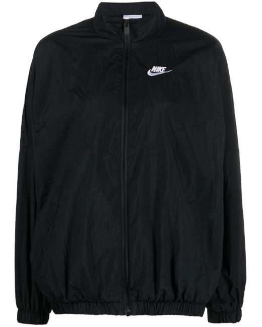 Nike Embroidered-logo Zipped Jacket in Black | Lyst Australia