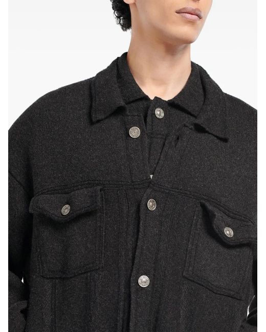 Barrie Black Oversized Denim Jacket for men