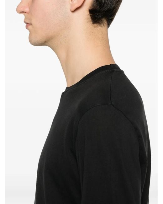 Fedeli Black Long-Sleeve T-Shirt for men